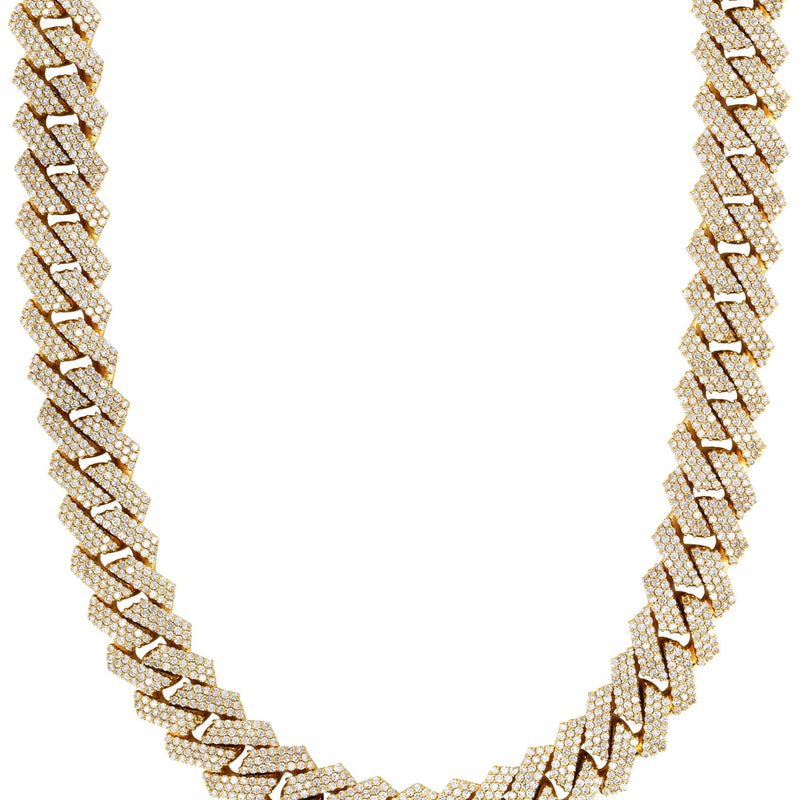 Diamond Miami Cuban Link Chain ( 17 MM )