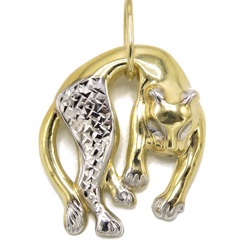 10K Yellow Gold Feline Pendant | 3.2 Grams