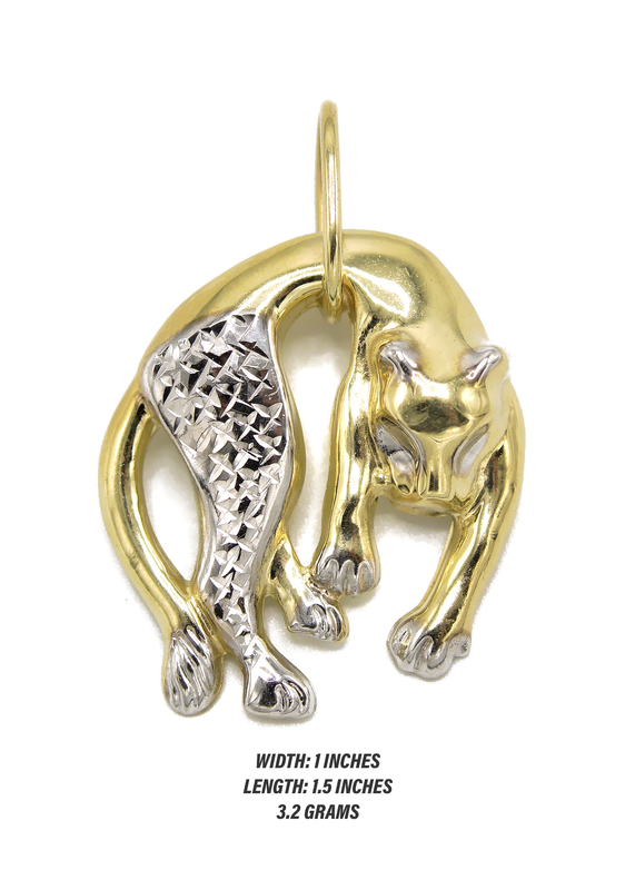 10K Yellow Gold Feline Pendant | 3.2 Grams