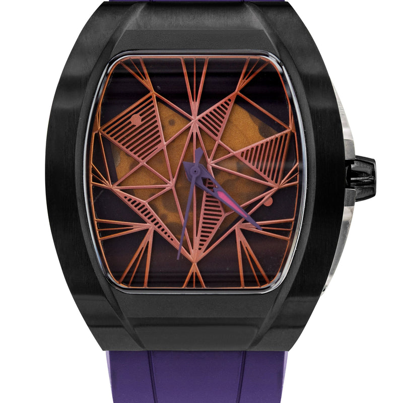 Frost NYC Evolution Women's Watch - Automatic Skeleton Steel Caged Heart | WFRST-01-H-B Purple Band | Pre - Sale