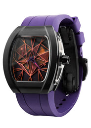Frost NYC Evolution Women's Watch - Automatic Skeleton Steel Caged Heart | WFRST-01-H-B Purple Band | Pre - Sale