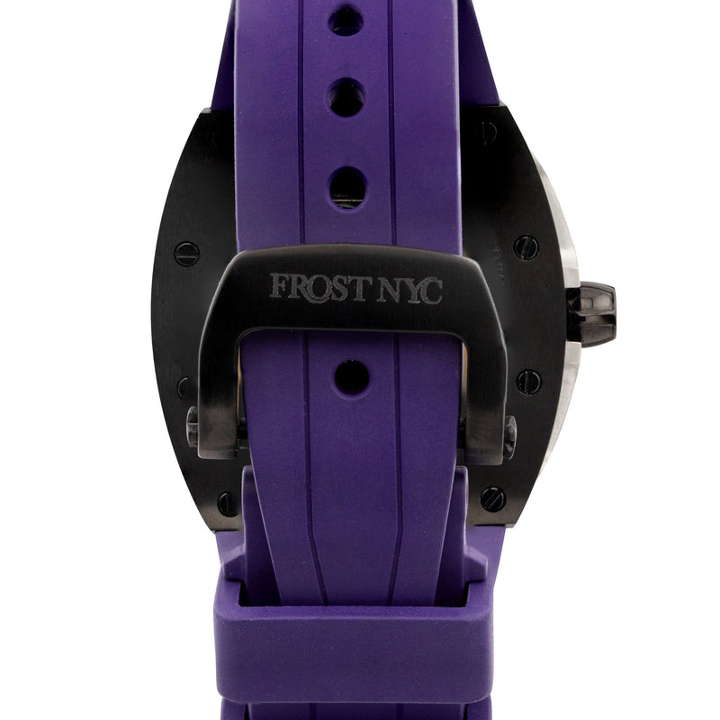 Frost NYC Evolution Women's Watch - Automatic Skeleton Steel Caged Heart | WFRST-01-H-B Purple Band | Pre - Sale