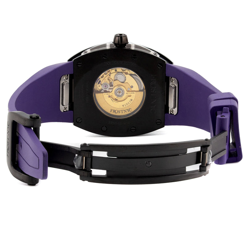 Frost NYC Evolution Women's Watch - Automatic Skeleton Steel Caged Heart | WFRST-01-H-B Purple Band | Pre - Sale