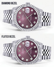Mens Rolex Datejust Watch 16200 | 36Mm | Purple Dial | Jubilee Band