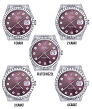 Mens Rolex Datejust Watch 16200 | 36Mm | Purple Dial | Jubilee Band
