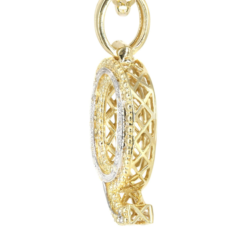 Diamond 10K Yellow Gold Letter "Q" Necklace | Appx. 13.5 Grams