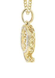 Diamond 10K Yellow Gold Letter "Q" Necklace | Appx. 13.5 Grams