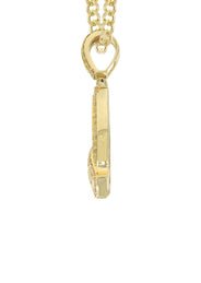 14K Yellow Gold Letter "Q" Baguette Diamond Necklace | 2.22 Carats