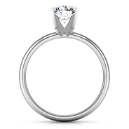 Round Diamond Solitaire Engagement Ring Comfort Fit Round Diamond Diamond 14K White Gold