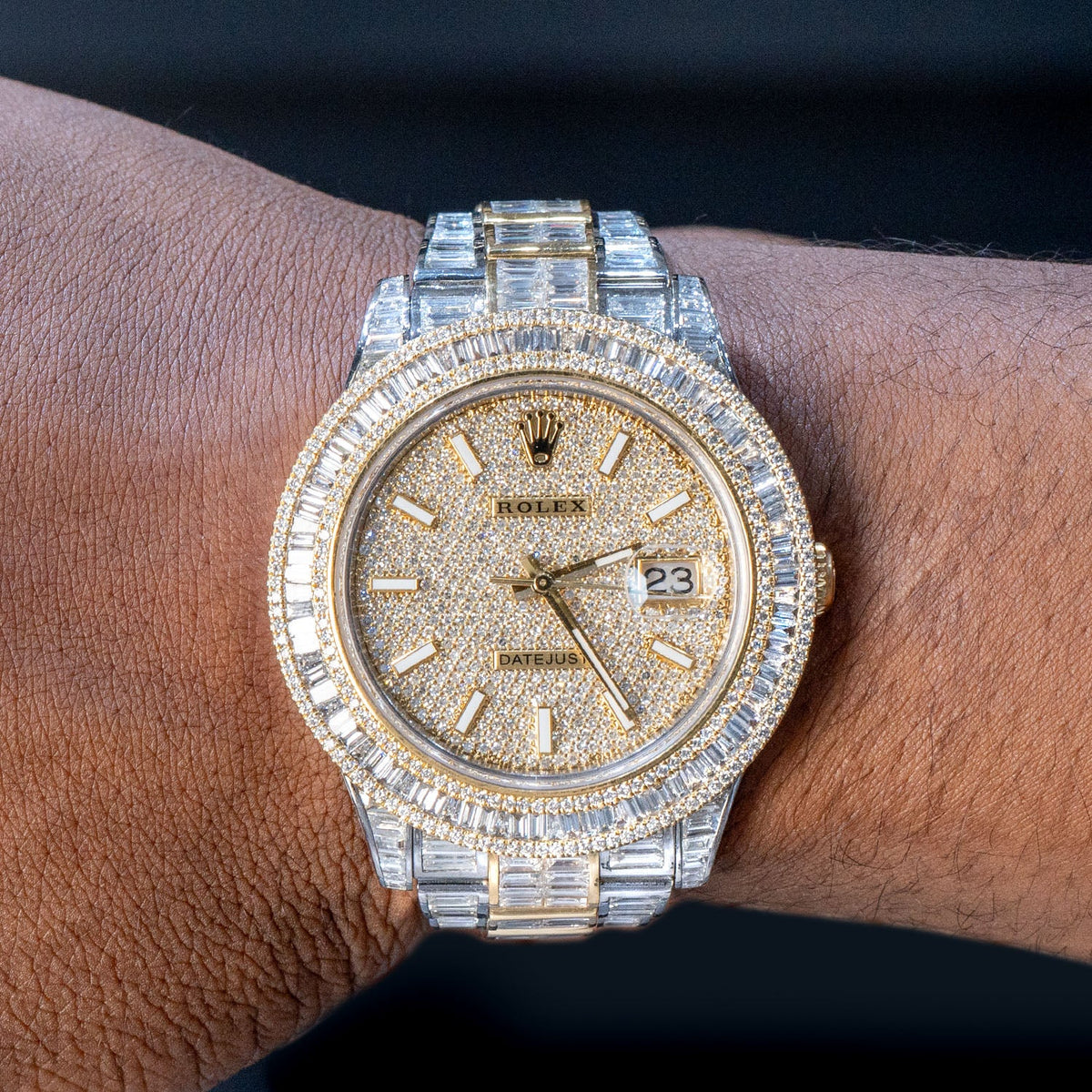 Rolex Datejust 41 MM | Diamond Baguette Iced Out | 40 Carats
