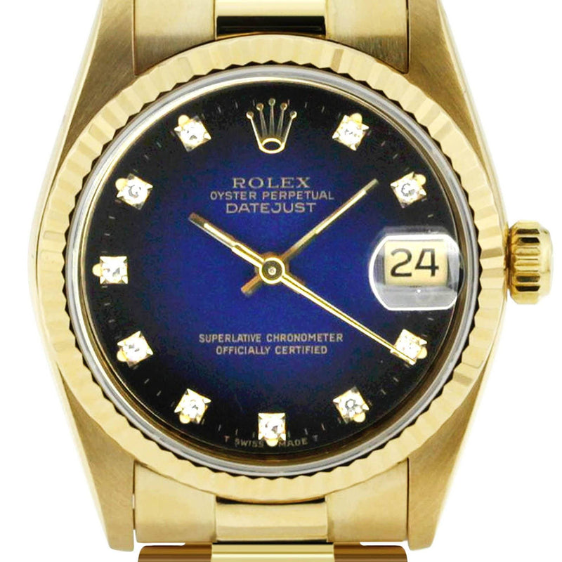 Rolex Datejust Watch For Women | 18K Yellow Gold | 26 Mm