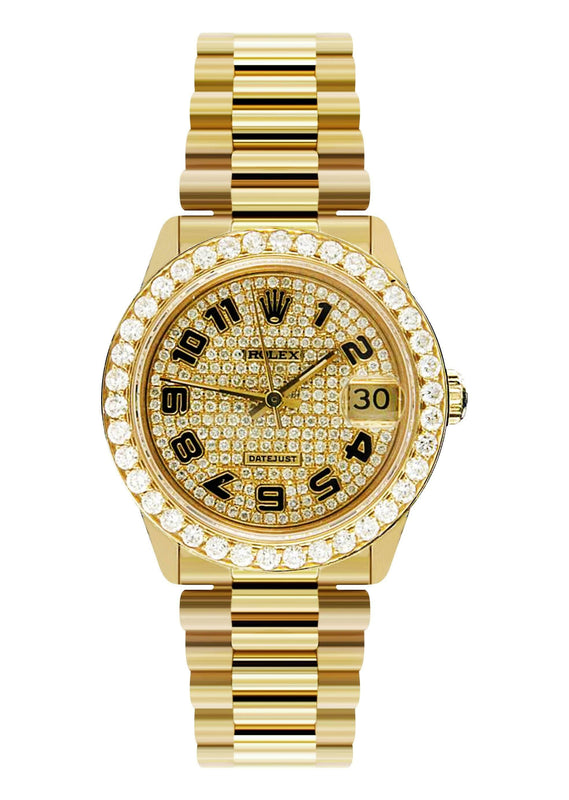 Rolex Datejust Watch For Women | 18K Yellow Gold | 31 Mm