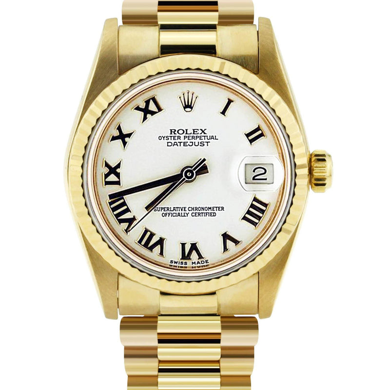 Rolex Datejust Watch For Women | 18K Yellow Gold | 31 Mm