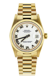 Rolex Datejust Watch For Women | 18K Yellow Gold | 31 Mm