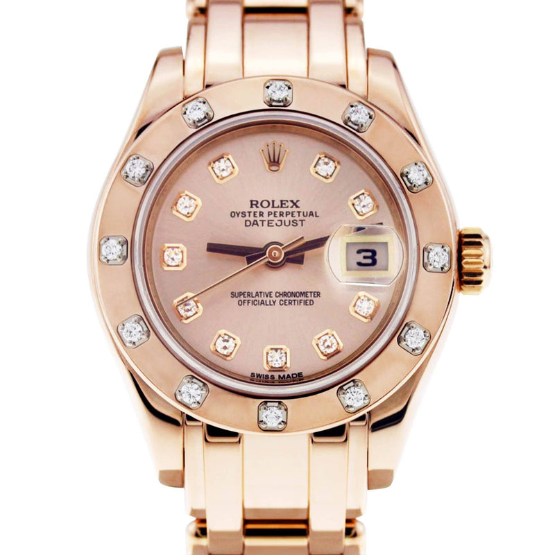 Rolex Pearlmaster Watch For Women | 18K Pink Gold | 34 Mm