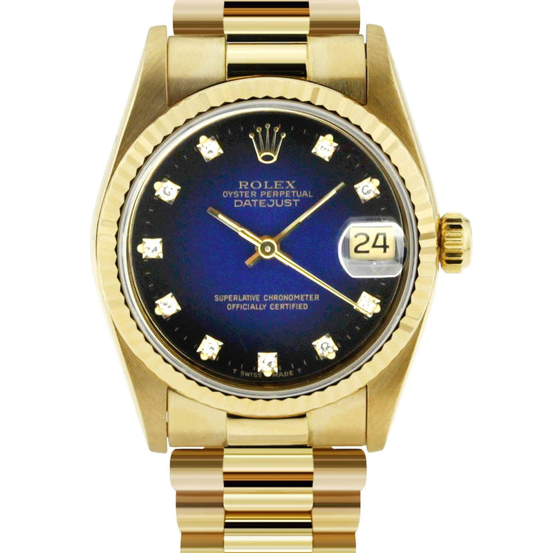 Rolex Datejust Watch For Women | 18K Yellow Gold | 26 Mm