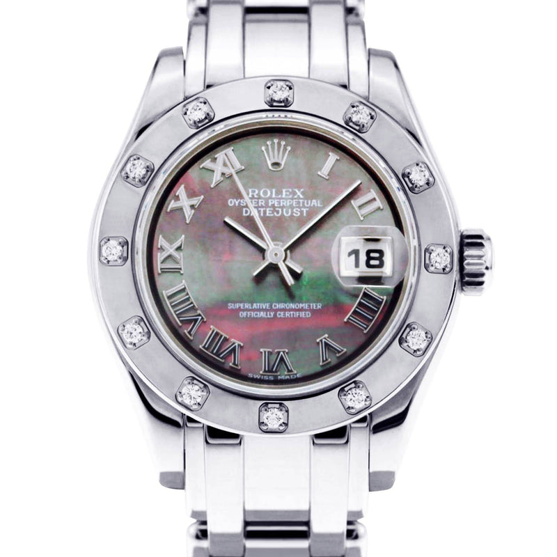 Rolex Pearlmaster Watch For Women | 18K White Gold | 29 Mm