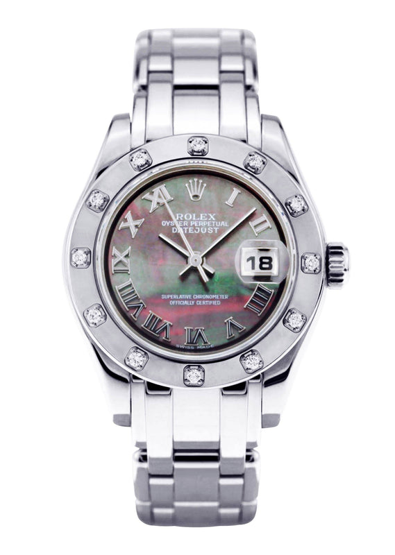 Rolex Pearlmaster Watch For Women | 18K White Gold | 29 Mm