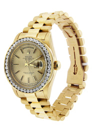 Diamond Rolex Day-Date | 18K Yellow Gold