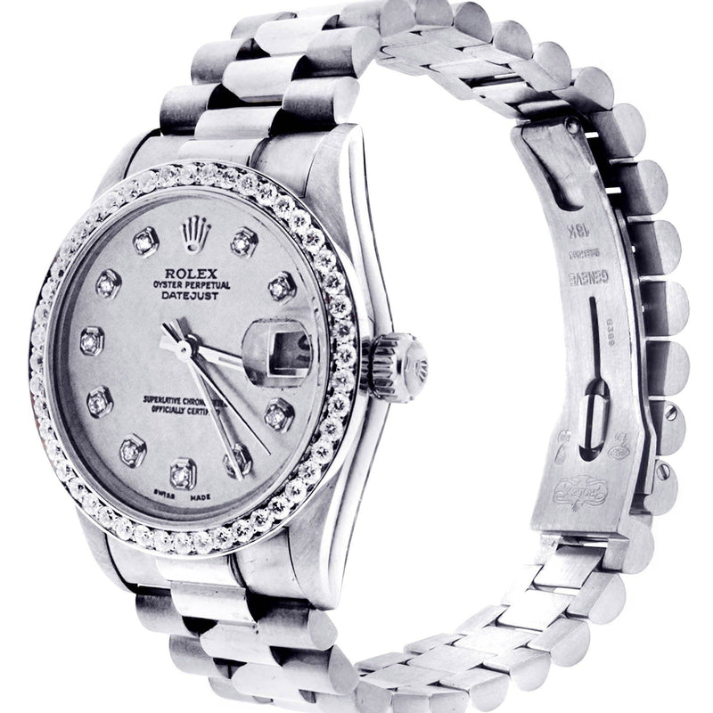 Rolex Datejust Presidential Watch For Women | 18K White Gold | 31 Mm