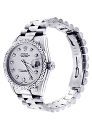 Rolex Datejust Presidential Watch For Women | 18K White Gold | 31 Mm
