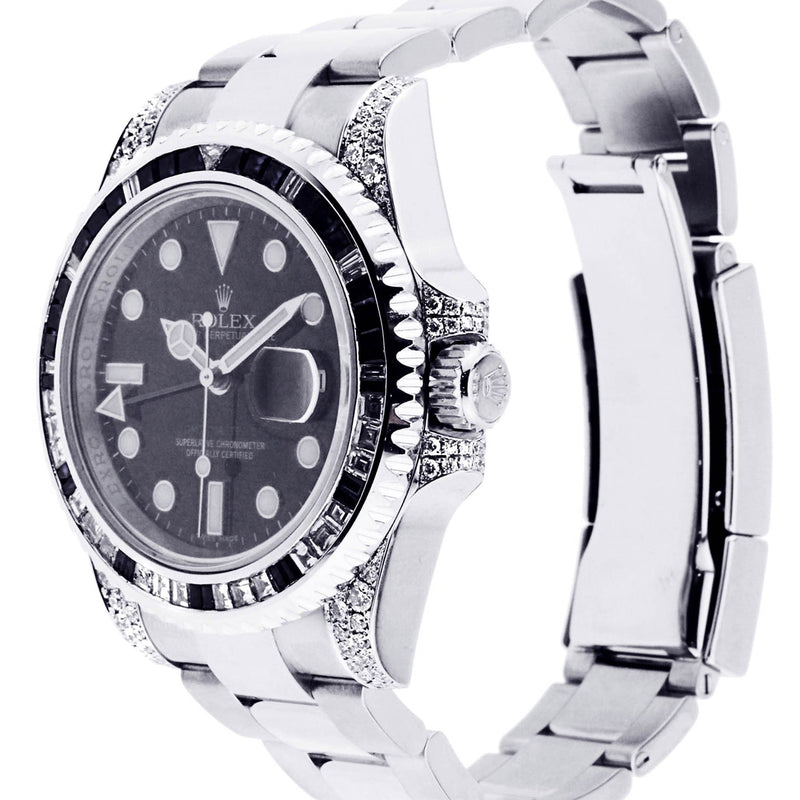 Diamond Rolex Gmt-Master 2 | Stainless Steel | 40 Mm