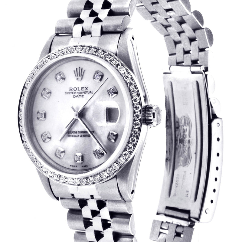 Diamond Rolex Datejust | Stainless Steel | 34 Mm