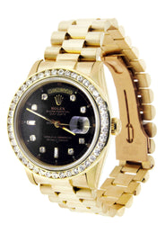 Diamond Rolex Day-Date | 18K Yellow Gold
