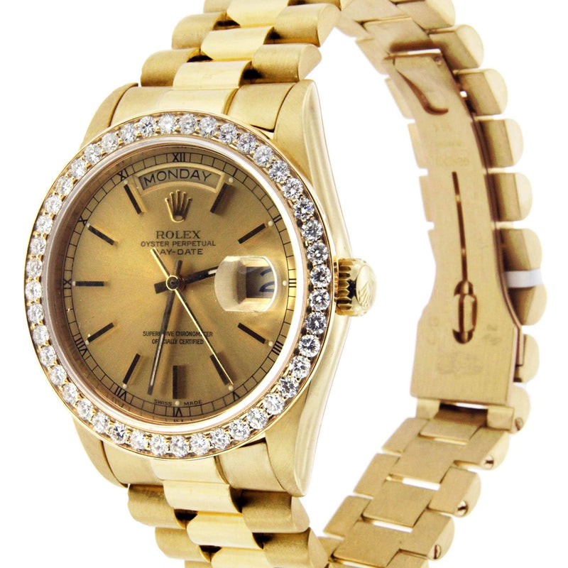 Diamond Rolex Day-Date | 18K Yellow Gold | 36 Mm