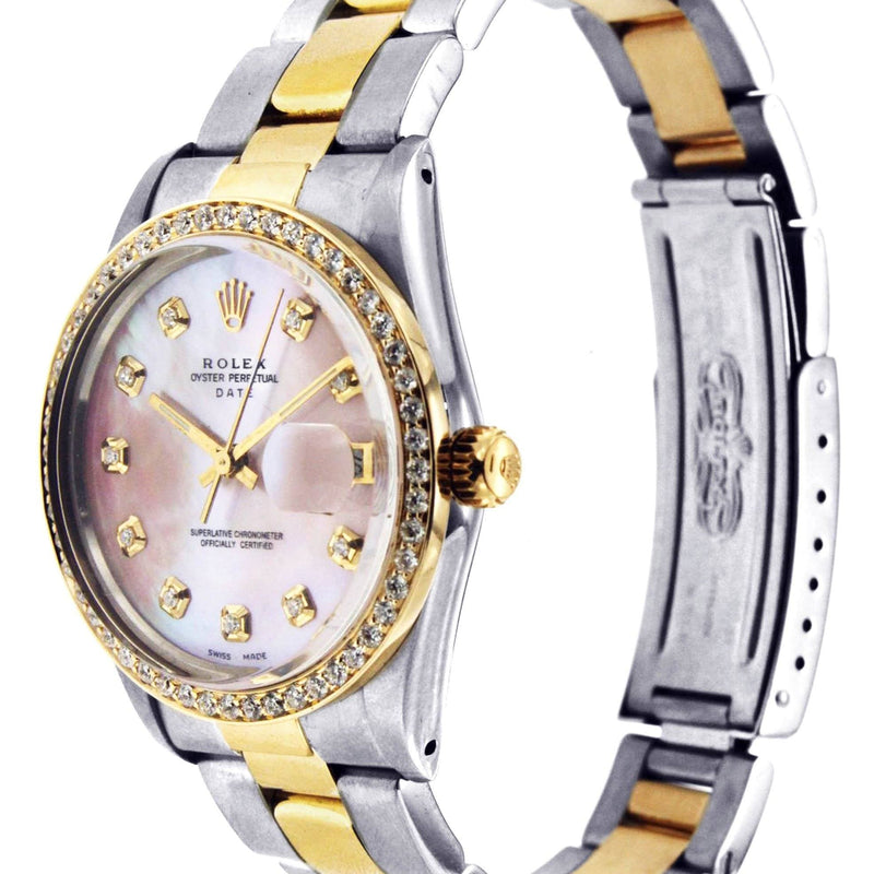 Diamond Rolex Date | Stainless Steel