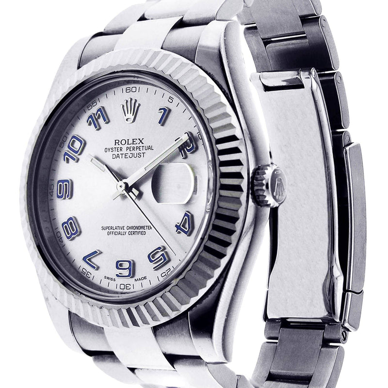 Rolex Datejust 2 | Stainless Steel |  18K White Gold Bezel | 41 Mm