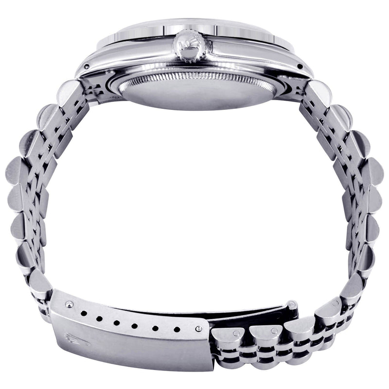 Diamond Mens  Rolex Datejust Watch 16200 | 36 MM | Diamond Rolex Textured Jubilee Dial | Jubilee Band