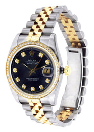 Diamond Rolex Datejust | 18K Yellow Gold | 36 Mm