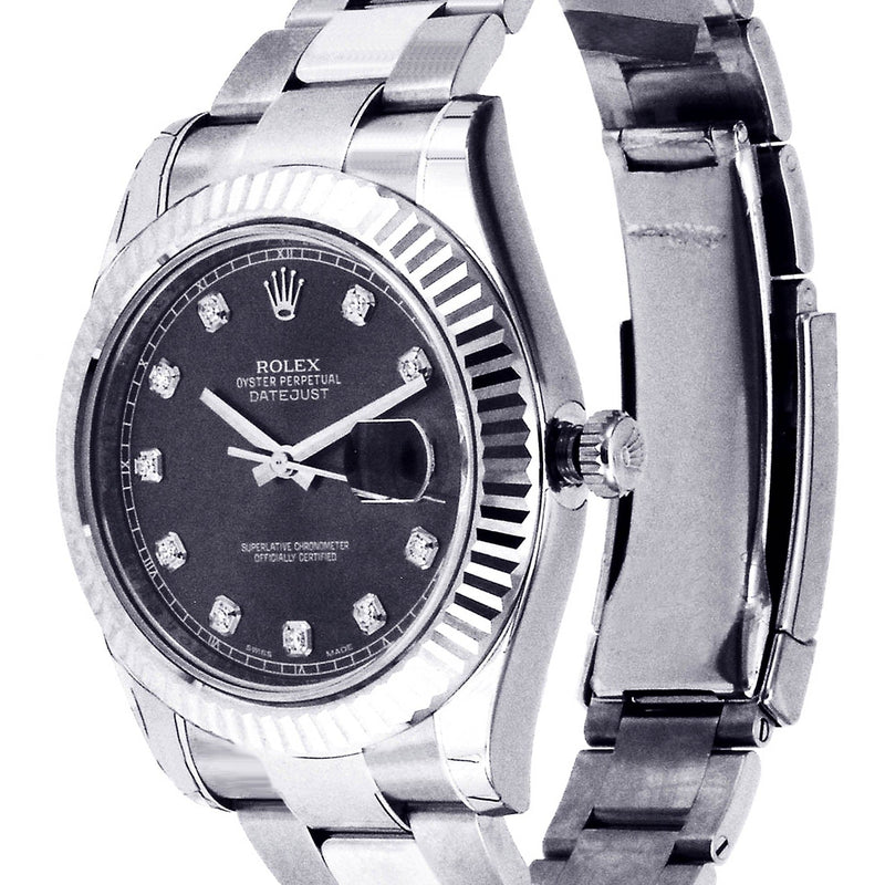 Rolex Datejust 2 | Stainless Steel |  18K White Gold Bezel | 41 Mm