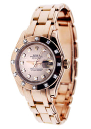 Rolex Pearlmaster Watch For Women | 18K Pink Gold | 34 Mm