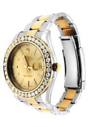 Diamond Rolex Datejust 2 | 18K Yellow Gold & Stainless Steel | Champagne Stick Dial | 41 Mm