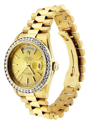 Diamond Rolex Day-Date | 18K Yellow Gold