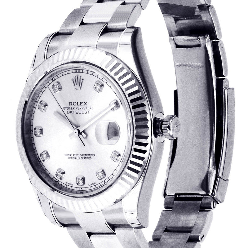 Rolex Datejust 2 | Stainless Steel |  18K White Gold Bezel | 41 Mm