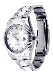Rolex Datejust 2 | Stainless Steel |  18K White Gold Bezel | 41 Mm