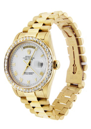 Diamond Rolex Day-Date | 18K Yellow Gold