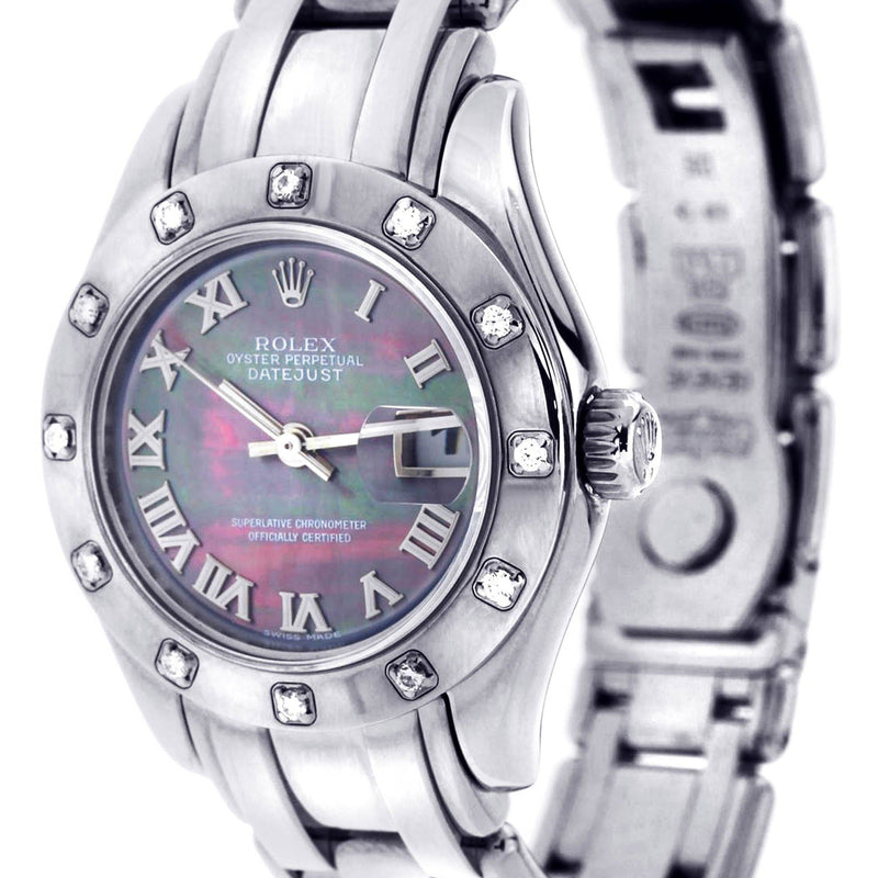 Rolex Pearlmaster Watch For Women | 18K White Gold | 29 Mm