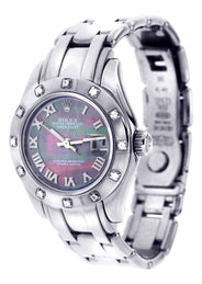 Rolex Pearlmaster Watch For Women | 18K White Gold | 29 Mm