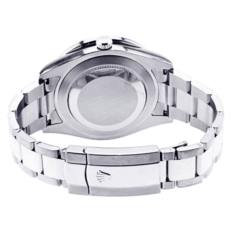 ROLEX DATEJUST 2 41 MM | STEEL WATCH | OYSTER BAND | BLACK DIAMOND DIAL | 18K FLUTED BEZEL
