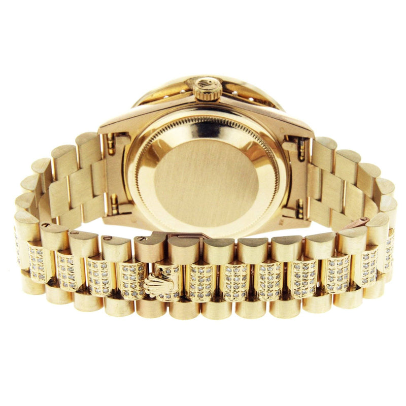 Diamond Rolex Day-Date | 18K Yellow Gold