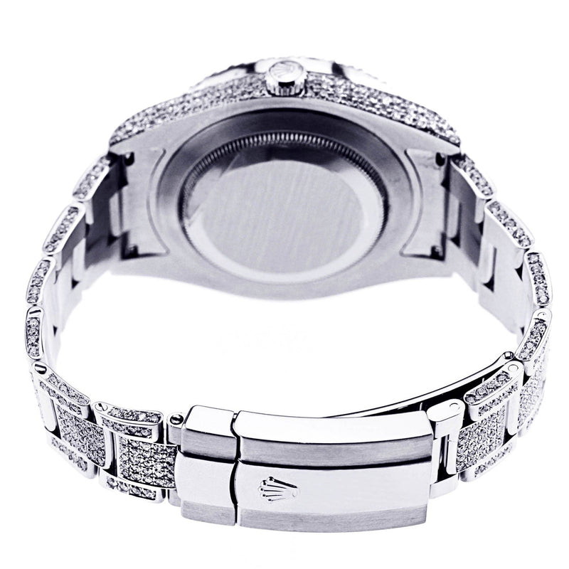 Diamond Rolex Datejust 2 | Stainless Steel | Custom Blue Roman Numeral Dial | 41 MM | 16.55 Carats