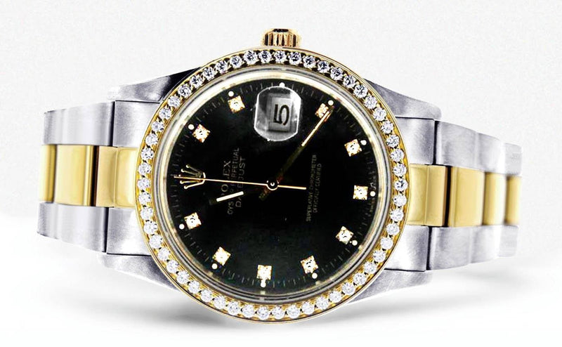 Diamond Rolex Datejust | 18K Yellow Gold | 36 Mm