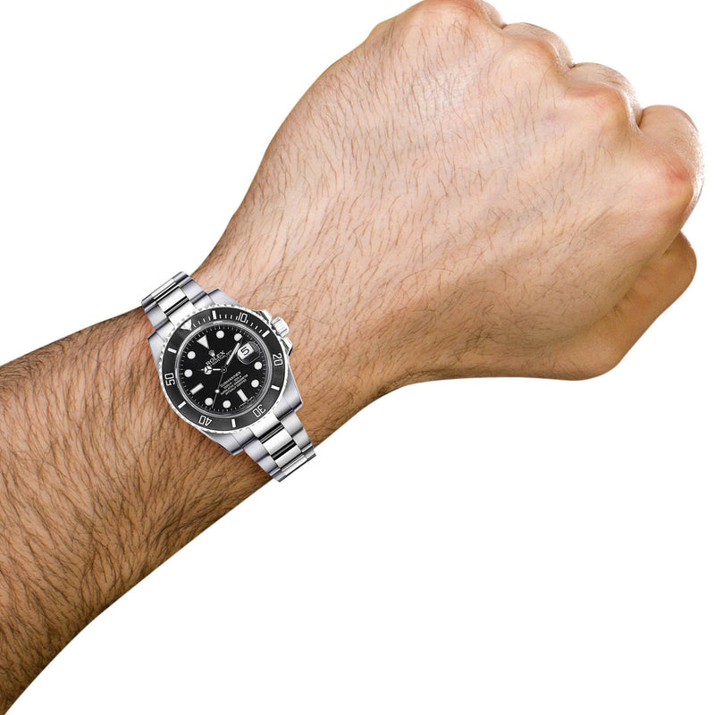 ROLEX SUBMARINER DATE 40 | STEEL WATCH | OYSTER BAND | CERAMIC BLACK BEZEL