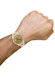 Diamond Rolex Datejust 2 | 18K Yellow Gold & Stainless Steel | Champagne Diamond Roman Dial | 41 MM