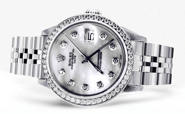 Diamond Rolex Datejust | Stainless Steel | 34 Mm
