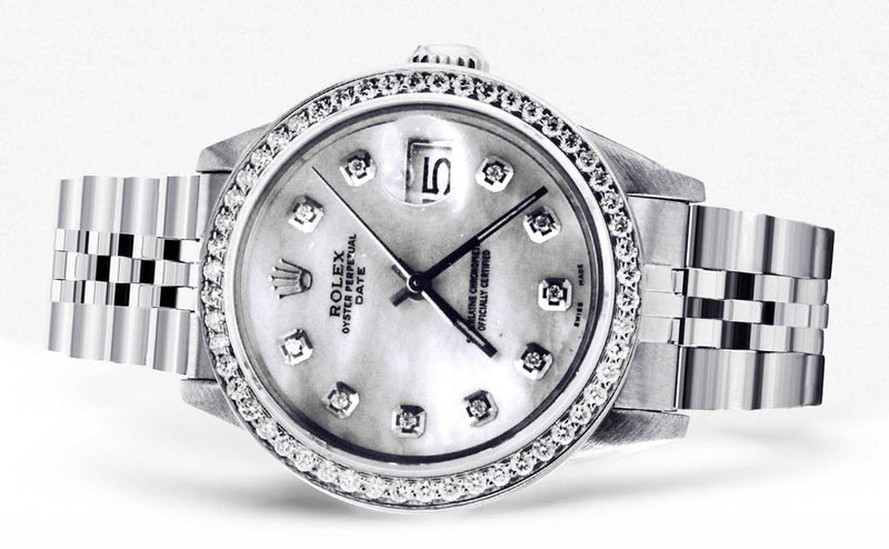 Diamond Rolex Datejust | Stainless Steel | 34 Mm